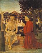 Piero della Francesca Saint Jerome and a Donor oil on canvas